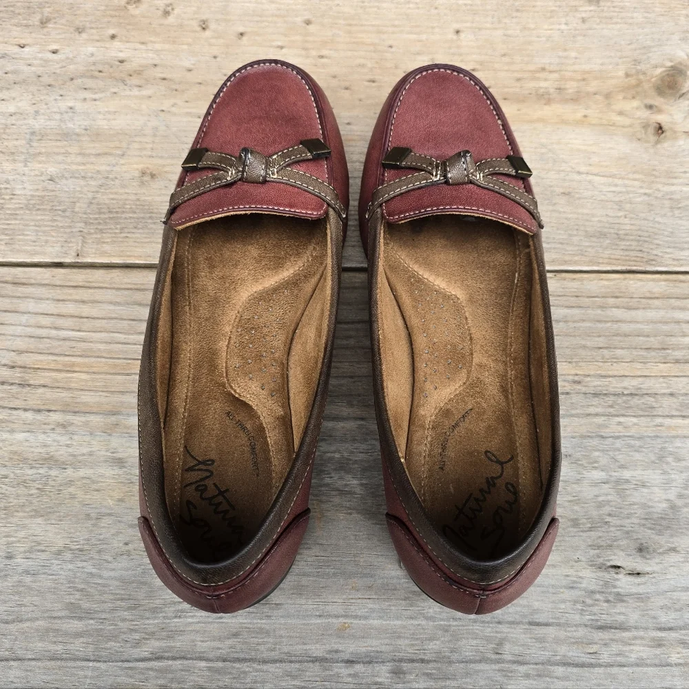 Natural Soul Gracee Classic Minimalist Vegan Leather Comfort Loafers 9M